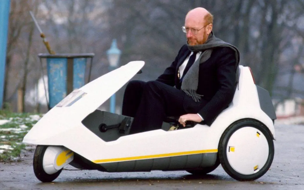 sinclair c5 with sir clive sinclair